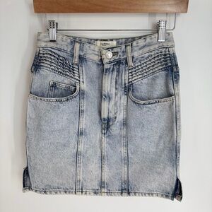 Isabel Marant Étoile Front Pocket High Rise Zip Up Mini Skirt